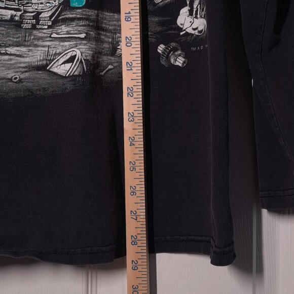 VINTAGE Iron Horse Saloon Skeleton Scrapyard USED Long Sleeve Shirt (L, 1996) - Picture 5 of 9